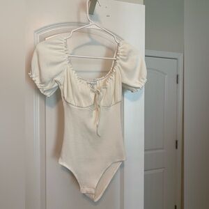 Topshop white bodysuit size 0-2
